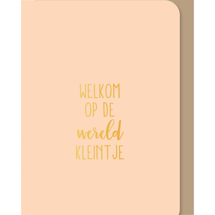 Kaart Welkom Op De Wereld Kleintje