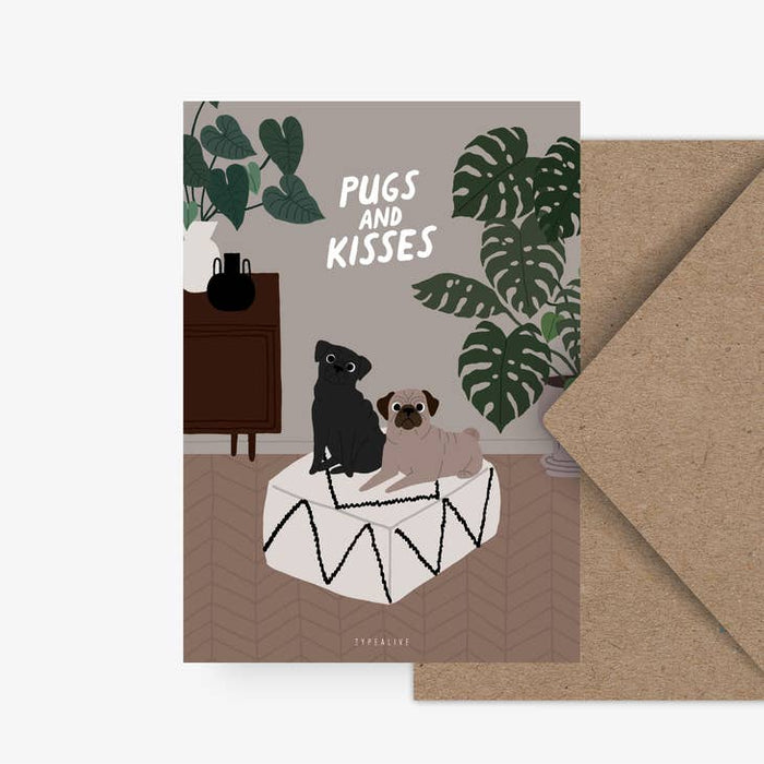 Card pugs y besos | Una envoltura