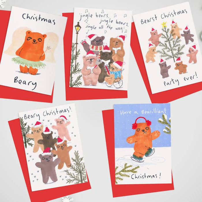 Set de tarjeta de Navidad Beary