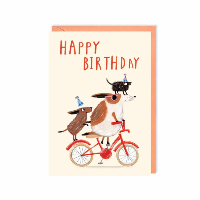 Mapa de la bicicleta de cumpleaños de los perros