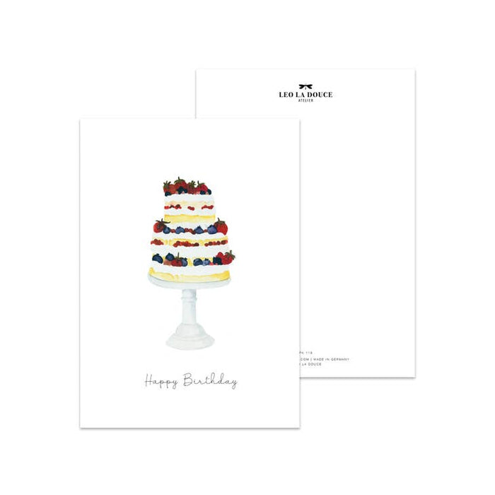 Postal de feliz cumpleaños Cake | Una envoltura