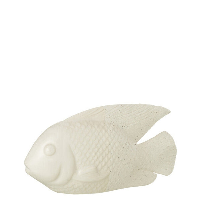 Beige de porcelana de deco de pescado