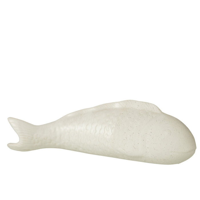 Beige de porcelana de deco de pescado