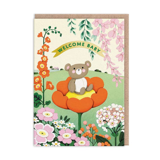 Bienvenida de la tarjeta Baby | Oso