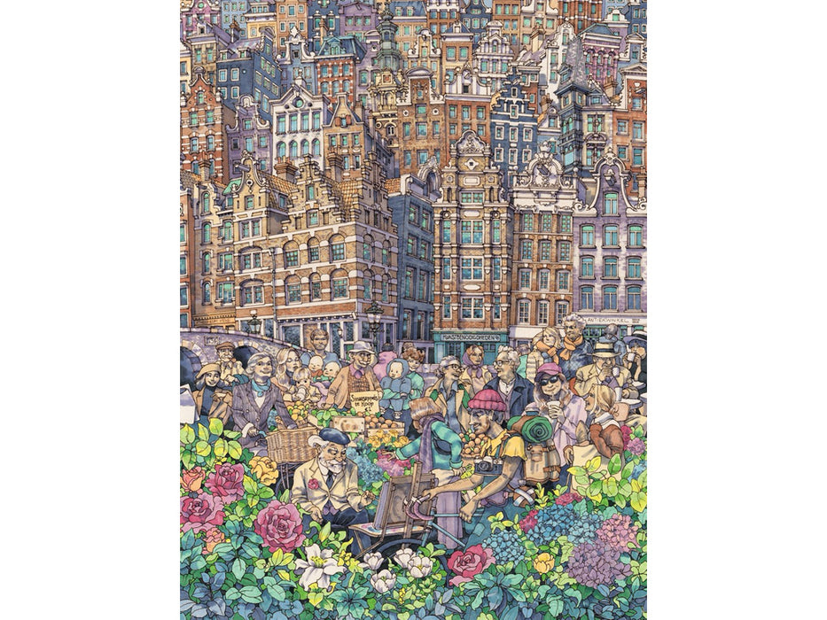 New York Puzzle Company Dam Charming City Puzzle 1000 Piezas