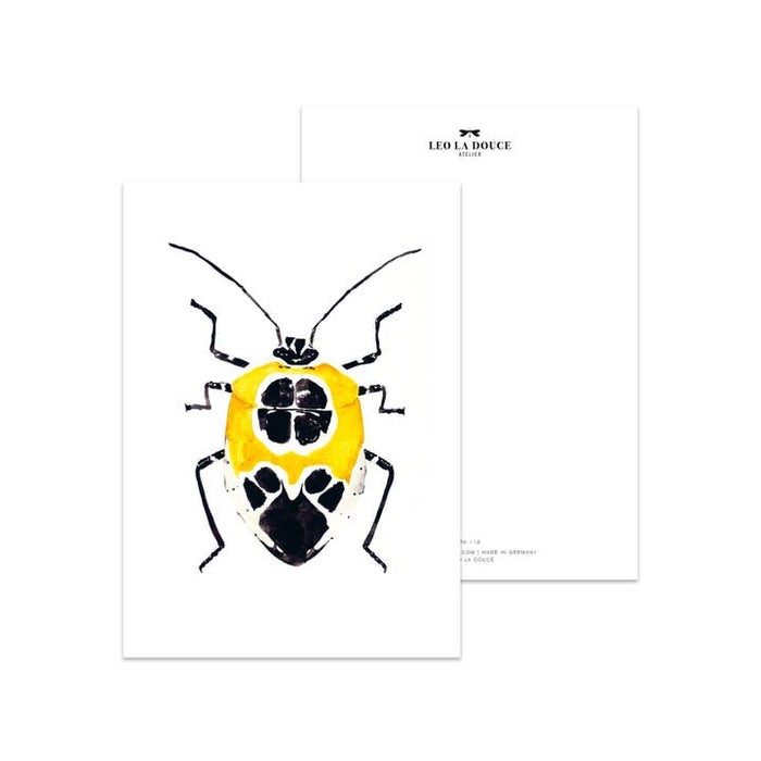 Tarjeta de escarabajo amarillo | Una envoltura