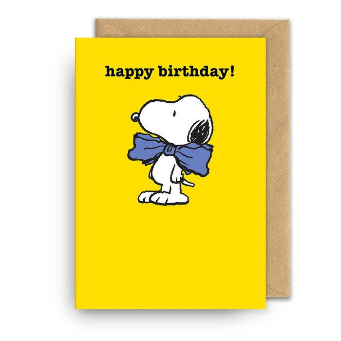 Tarjeta ¡Feliz cumpleaños! Inclinar a Snoopy