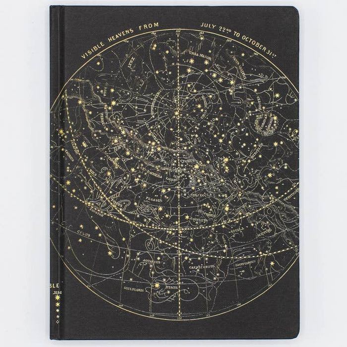 Notebook de tapa dura de la tabla de estrella de astronomía - Páginas alineadas/de cuadrícula