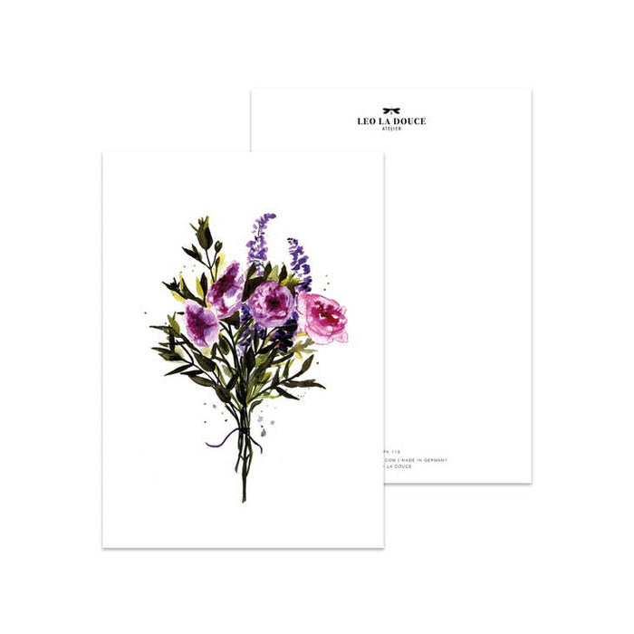 Postal Bouquet Violet | Una envoltura
