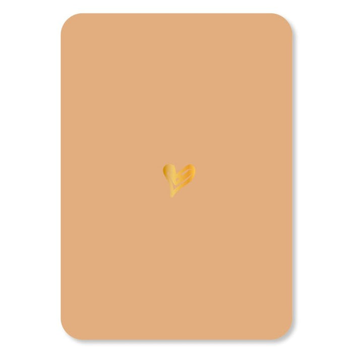 Foil de oro cardíaco de la tarjeta