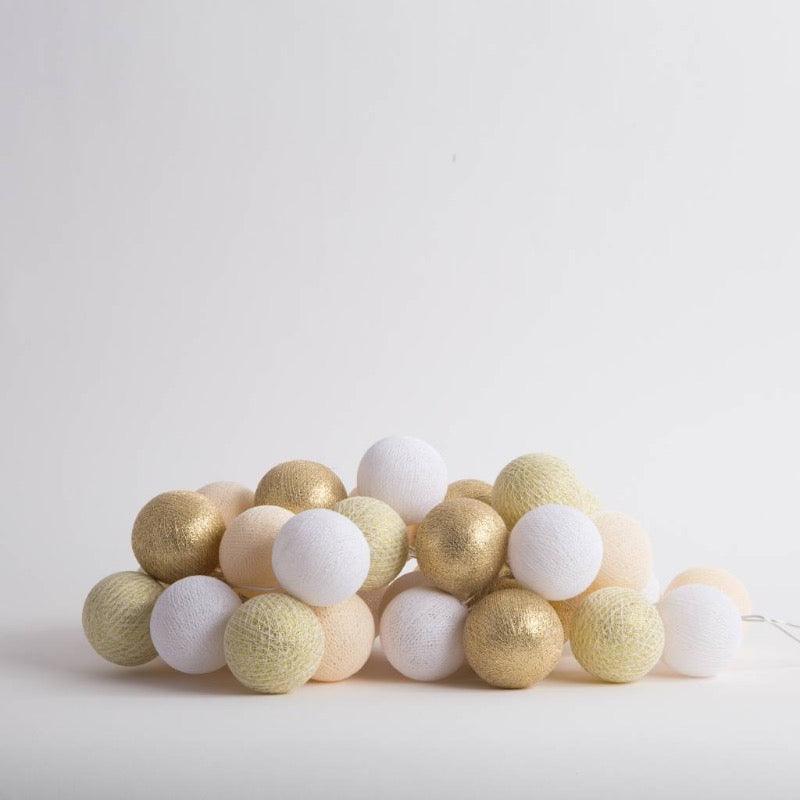 Cotton Ball Lights Sparkling lichtslinger goud - Touch of gold Krossproducts | De online winkel voor hebbedingetjes