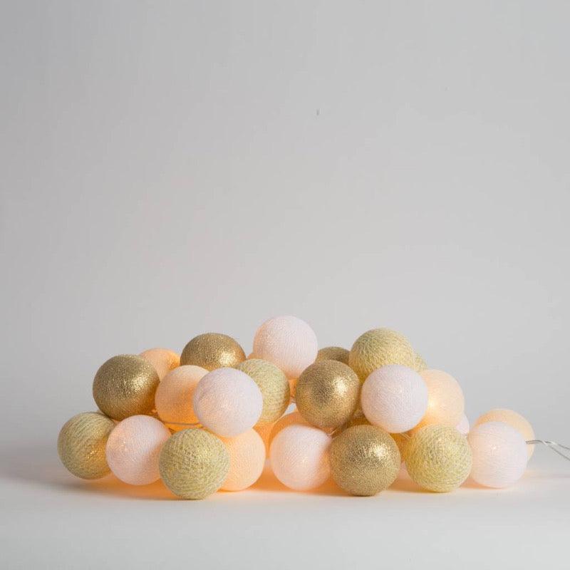 Cotton Ball Lights Sparkling lichtslinger goud - Touch of gold Krossproducts | De online winkel voor hebbedingetjes